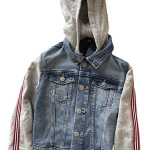 Kid's Denim Hoodie, & DENIM, 5/6Y, Blue, Preloved in Excellent Condition